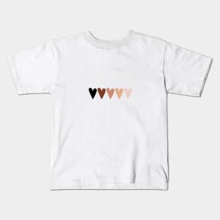 Small hearts, skin tones, black lives matter Kids T-Shirt